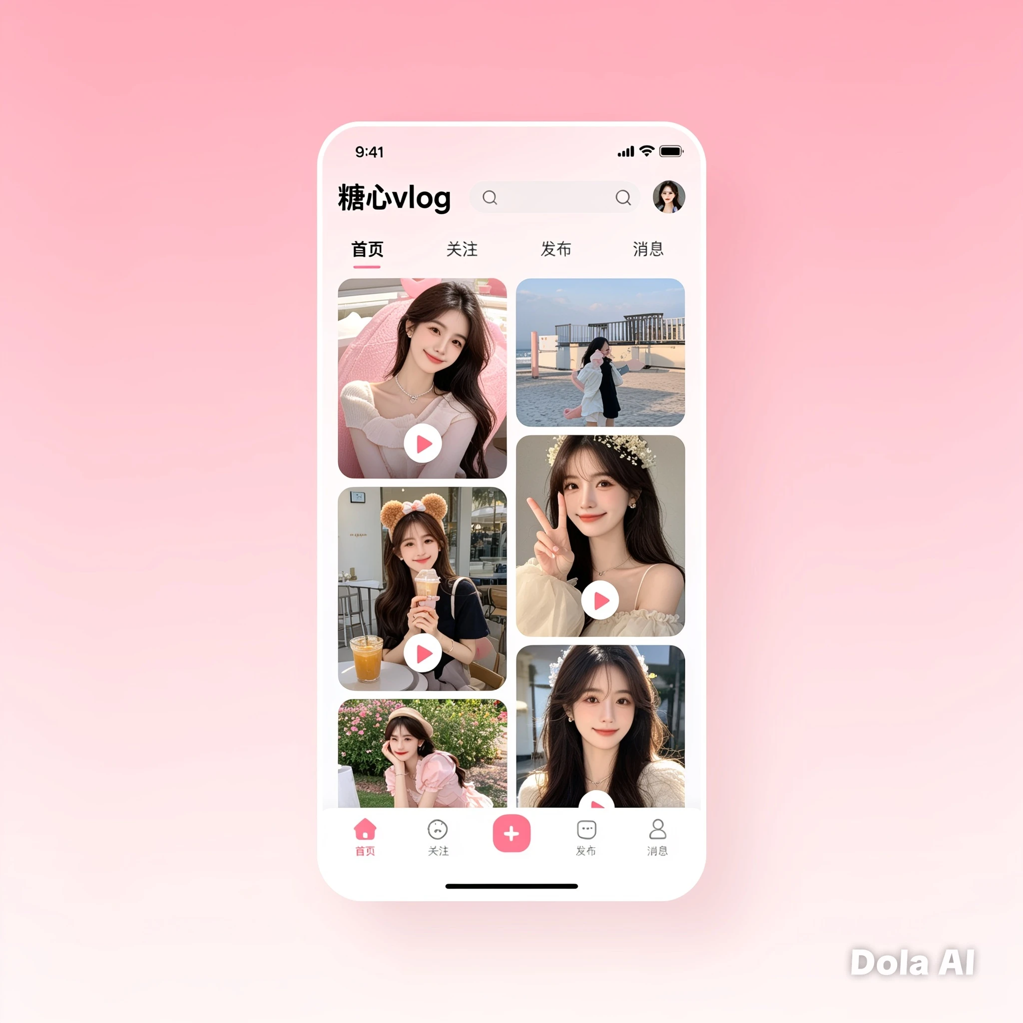 糖心Vlog移动端生活记录与服务界面